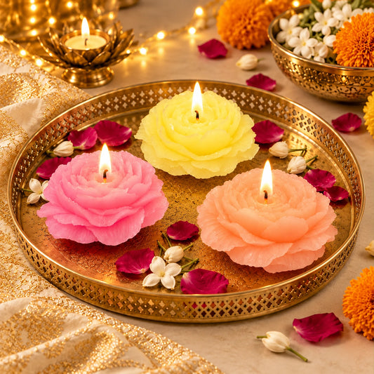 Handmade Blooming Lotus Candle