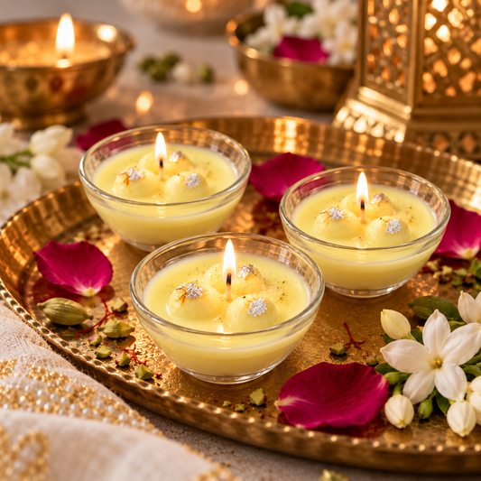 Handmade Rasmalai Candle