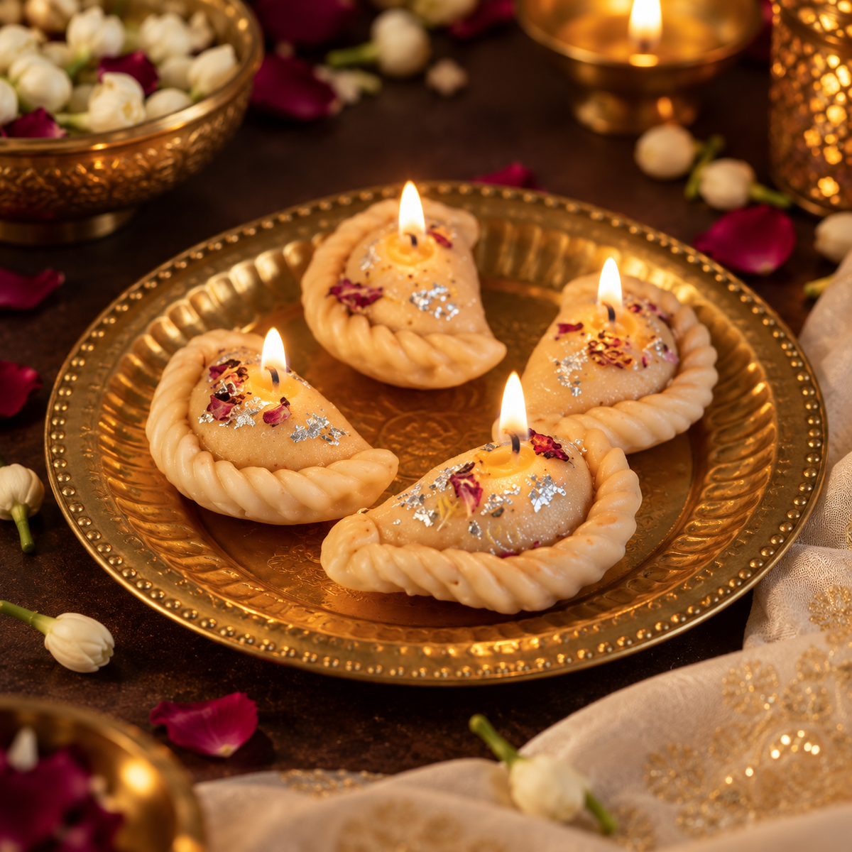 Handmade Gujiya Candle