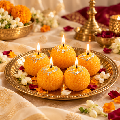Handmade Ladoo Candle