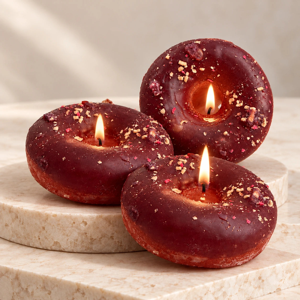 Handmade Donut Candles